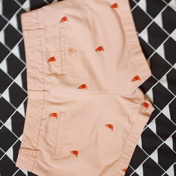 J.crew  peach shorts with sailboats , size 10 - Picture 8 of 8
